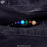 دستبند هفت چاکرا 7stones با هفت سنگ طبیعی و چرم طبیعی